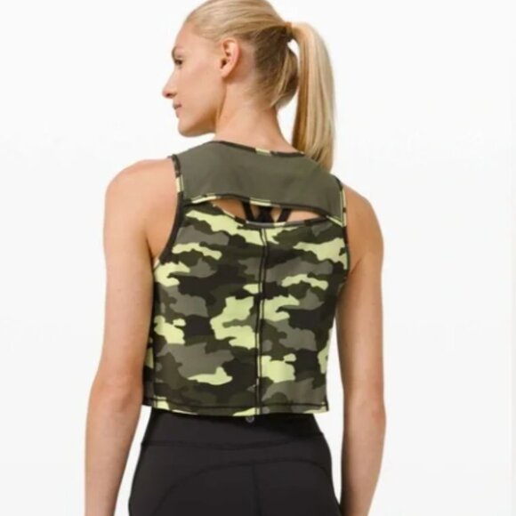 Lululemon Sculpt Tank Cropped Heritage 365 Camo Crispin Green Multi Size 2 - Picture 2 of 5